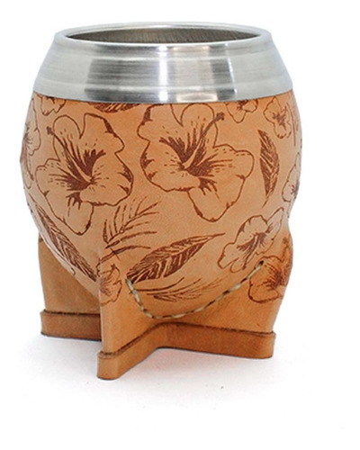 Imagen 6 de 7 de Mate Norte Hibiscus + Bombilla Alpaca - Chilly By Tabaré