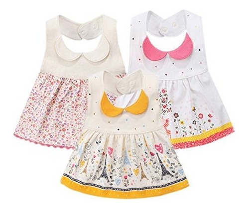 Baberos Impermeables Del Vestido De Gzmm Baby Girls Con Ajus