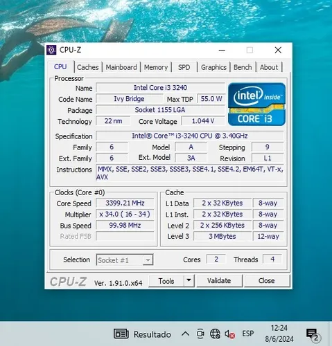 Procesador Socket 1155 Intel Core I3 3240 3.40ghz Hd 2500 (Usado)