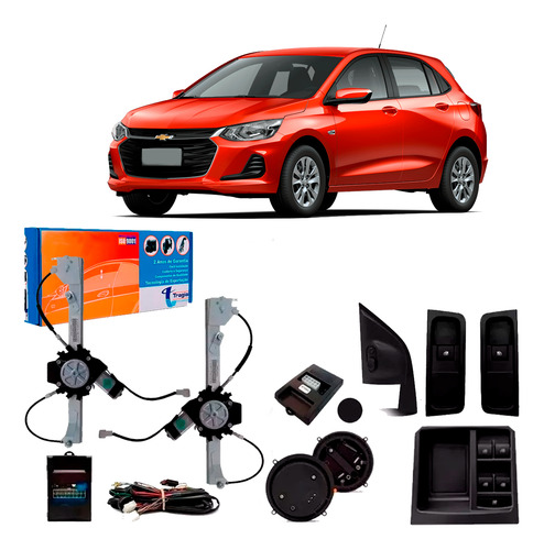 Vidro Eletrico Traseiro Com Retrovisor Onix Joy 2020 Tragial