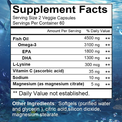 Daitea Omega 3 4500mg Epa Dha Colesterol Arterial