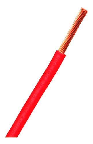 Imagen 1 de 2 de Cable thw Calibre 8 Rojo Iusa De 500 Mts Temp 90°c