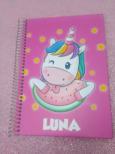 Imagen 1 de 8 de Cuadernos Personalizados Unicornios, Pony  Y Mas Personajes