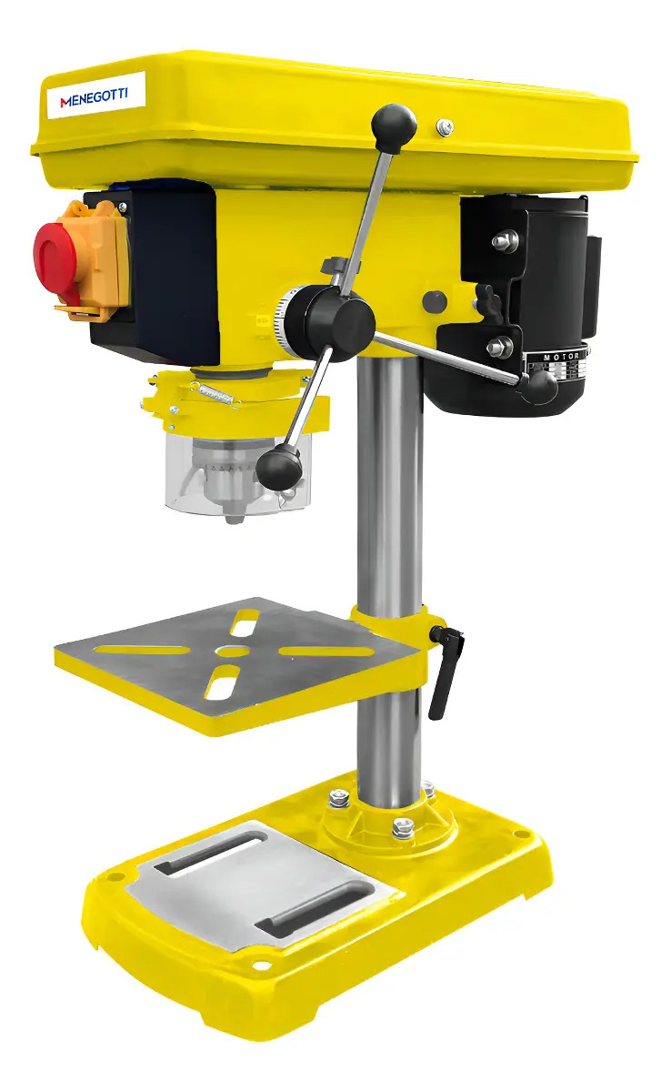 Furadeira De Bancada Mandril 5/8 500w Menegotti Mfb-16 Cor Amarelo