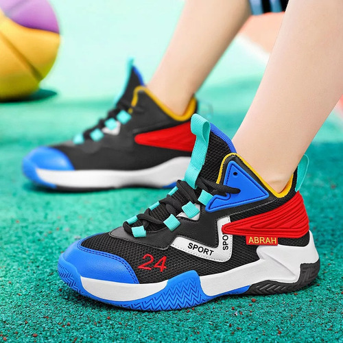 Zapatillas De Baloncesto Transpirables De Punto Para Niños