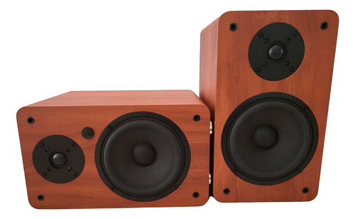 Par De Monitores De Referência Ativo Tomate Mts-2032bt 190w Cor Madeira