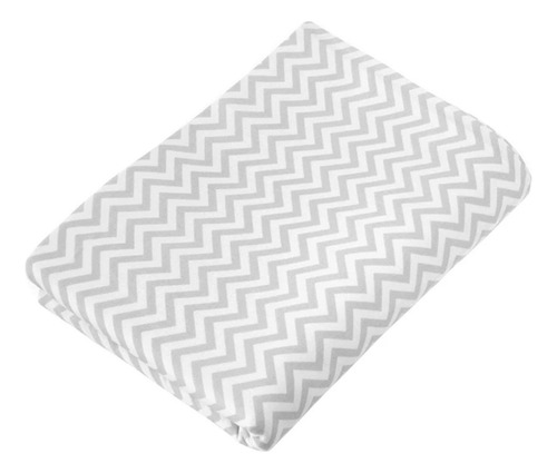 Sabana Cajon / Cuna  (70 X 130cm) Bebe-100% Algodón Nap Baby Diseño De La Tela Chevron Gris