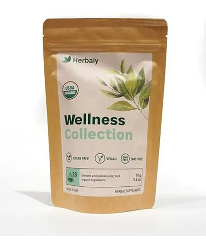 Infusión De Jengibre Orgánico Herbaly Wellness, 70 G, 28 Bol