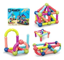 Comprar 64 Pcs Juego De Bloques Construcción Magnéticos Montesori