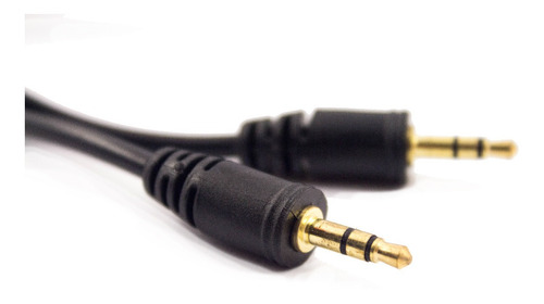 Imagen 1 de 6 de Cable Audio Auxiliar 3.5mm Gio 1.5 Mts Chapado En Oro