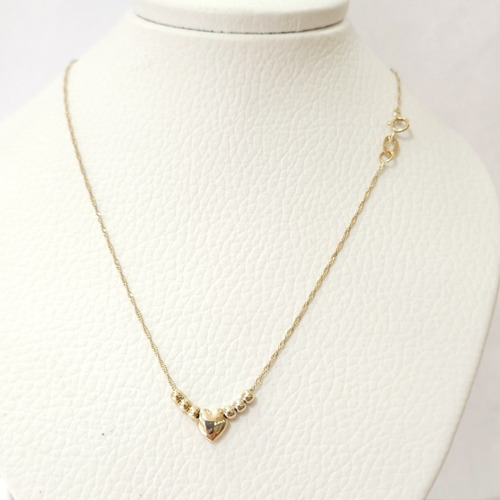 Imagen 1 de 3 de Conjunto Cadena Dijes Oro 18k 1,3grs 40cm Brumat