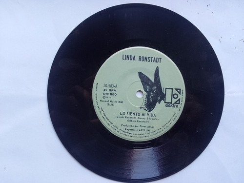 Vinilo Single Linda Ronstadt Lo Siento Mi Vida 1977
