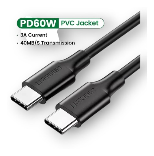 Cable Usb Tipo C A C Carga Rapida 100w 2 Metros Uso Rudo