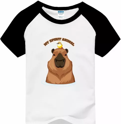 Camiseta Infantil Capivara Capybara Inlove Meme Menino