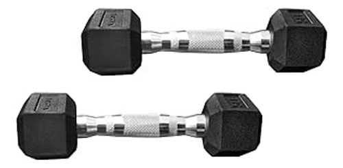 Tayga Par De Mancuernas Hexagonales Con Caucho Rubber En Lb