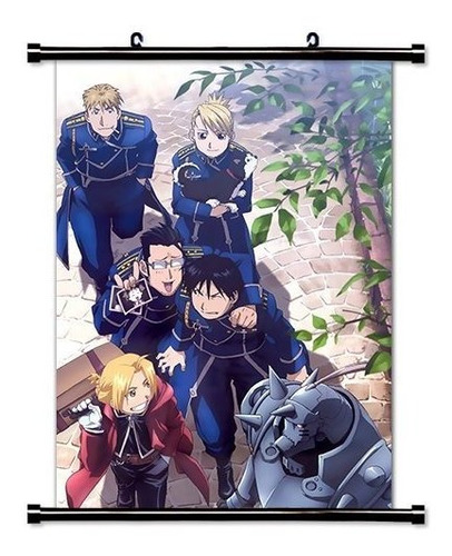 Full Metal Alchemist Animado Tela Pergamino Del Cartel (16  