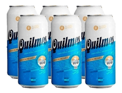 Cerveza Quilmes Clasica Lata 473 Ml. Pack X6