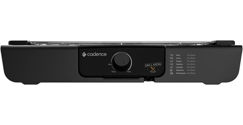 Churrasqueira Elétrica Cadence Grill Menu 1800w Grl810 Preto