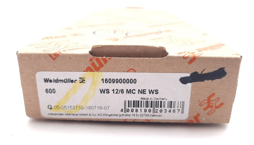Weidmuller 1609900000 600 Terminal Marker, Wire Label Ma Cck