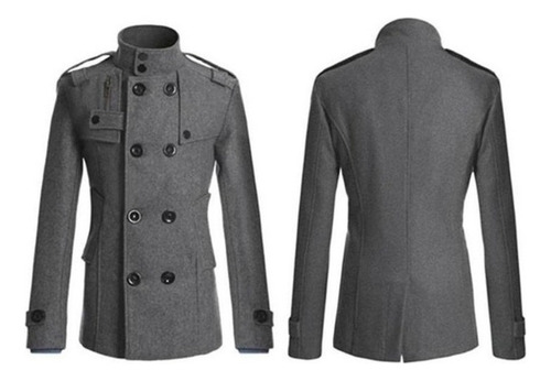 Gabardina De Doble Botonadura For Hombre, Abrigo De Inviern