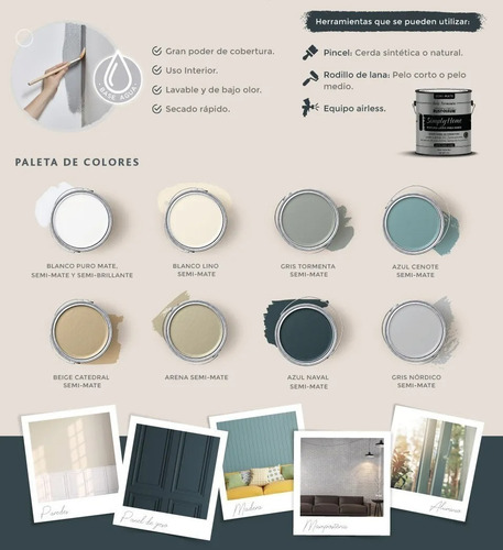 Imagen 3 de 8 de Pintura Látex Para Pared Simply Home 3,785 L Rust Oleum