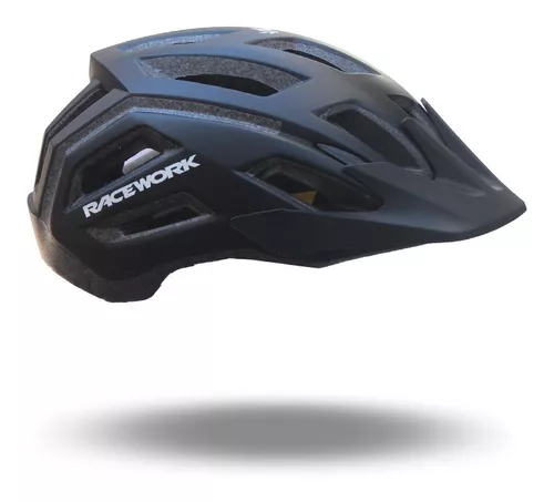 Casco Racework Bicicleta Mtb Enduro Con Luz, Negro