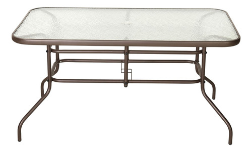 Flash Furniture Tory - Mesa Rectangular De Metal De Vidrio T
