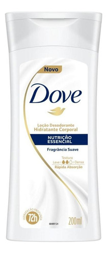  Loção Desodorante Hidratante Corporal Nutrição Essencial Dove Frasco 200ml