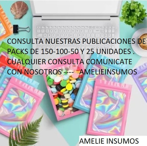 Bolsa Exhibición Ziplock Pack 100 Unidades Med: 10,5x 15cm Lila