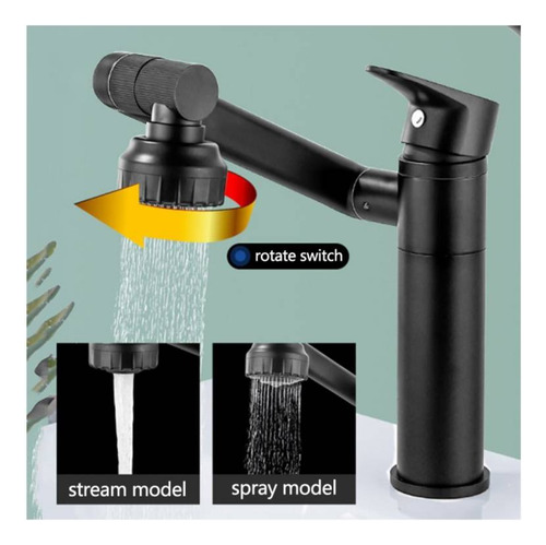 Grifo Monomando Para Baño Movimiento Giratorio 360 Grados