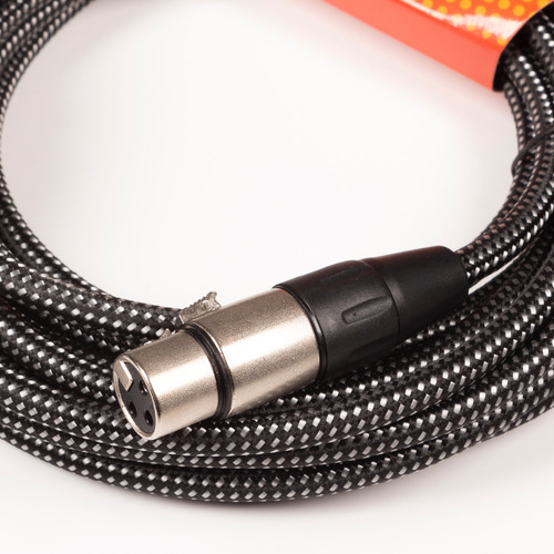 Cable Tejido Para Micrófono De 6 M Xlr Mrs-6m-mw-bk Morrison