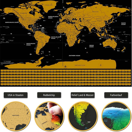 Mapa Mundial De Viajes En Scratch Mapa Que Se Puede Rascar