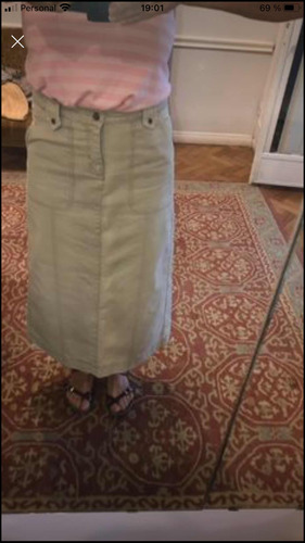 Pollera Wrangler Tubo Midi Mujer Jean