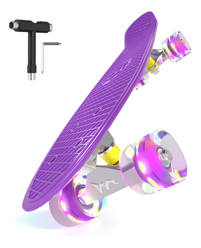 Patineta Completa 22  Rueda Led Colorida Para Principiante