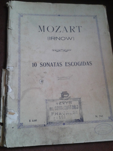 Mozart Irnow 10 Sonatas Escogidas - C/detalles - Envios