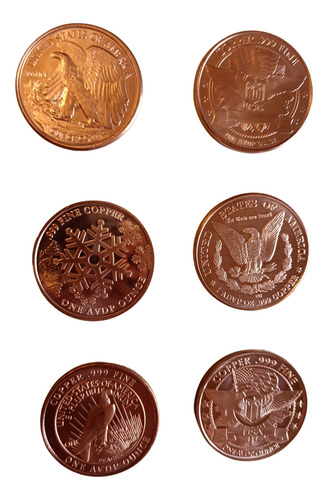 Moneda De Puro Cobre 1 Onza Troy Liberty Usa