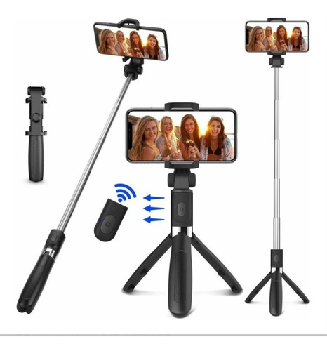 Selfie Stick, Tripié Y Control Bluetooth 3 En 1 Para Celular