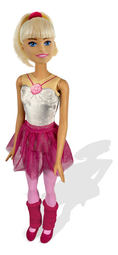 Boneca Infantil Barbie Profissões Bailarina Pink Grande