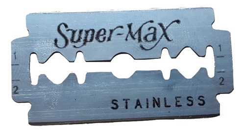 Hoja De Afeitar Supermax Stainless Metálica Acero Inox. 10 U