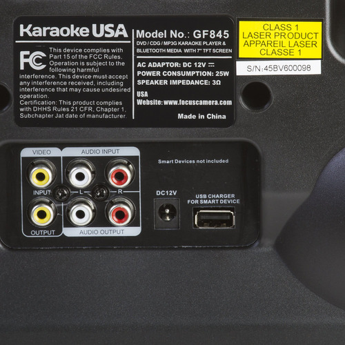 Karaoke System Karaoke Usa Gf845 W/ 2 Microphones 7 Display