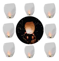Comprar 10 Globos De Cantoya Blancos Para Fiestas Globo Del Deseo
