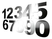 Comprar 4 Numeros Domiciliarios 15 Cm Acero Inox 1mm Residencial