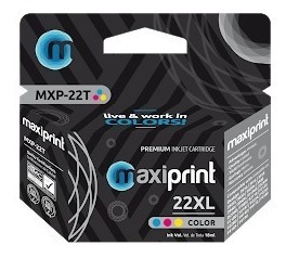 Cartucho De Tinta Maxiprint 22xl Compatible Con Hp
