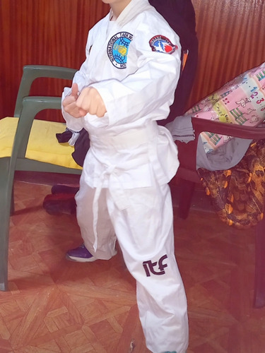 Traje Taekwondo  Dobok Niño. Itf. Abarca De 6 A 10 El Talle
