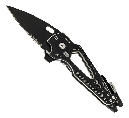 Navaja Plegable Smartknife+ True Utility De Bolsillo Negro