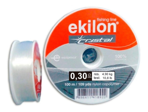 Linha De Pesca Ekilon 0.30 100 Metros Monofilamento - 20 Und