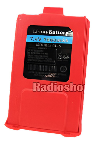 2-055(r) Baofeng Uv-5r 7.4v 1800mah Clour Rojo Batería Li-io