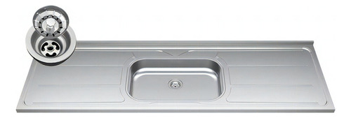 Lumil Móveis Cp18 Armário de Cozinha Modulada 5 Pç Armário/Balcão com Pia Marrom/cinza