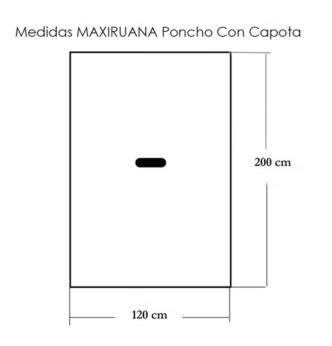 Imagen 7 de 8 de Maxiruana Poncho Hombre Mujer Lana Alpaca Ligera Con Capota