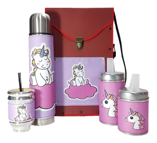 Set Matero Equipo Kit De Mate, Unicornio, Pb, Marbry Shop